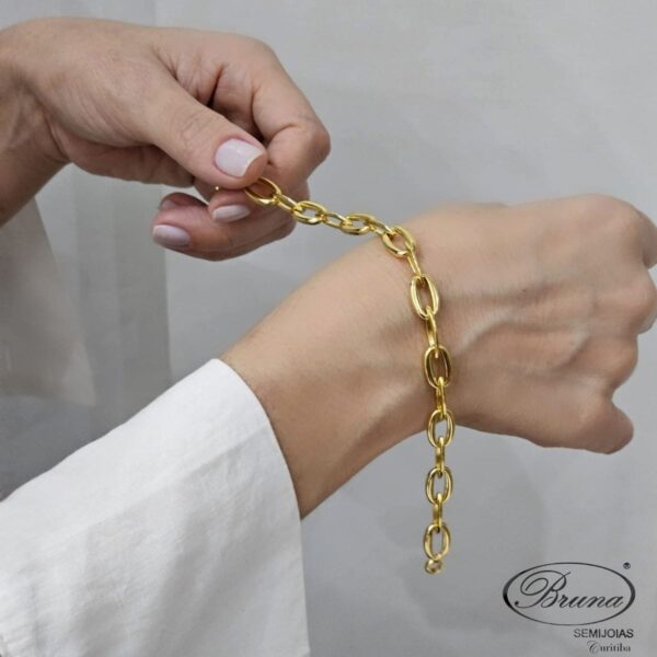 Pulseira Fecho Boia Elos Finos Liso