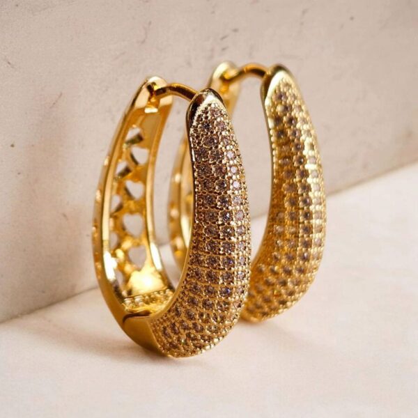 Brinco Gota Cravado Zirconia